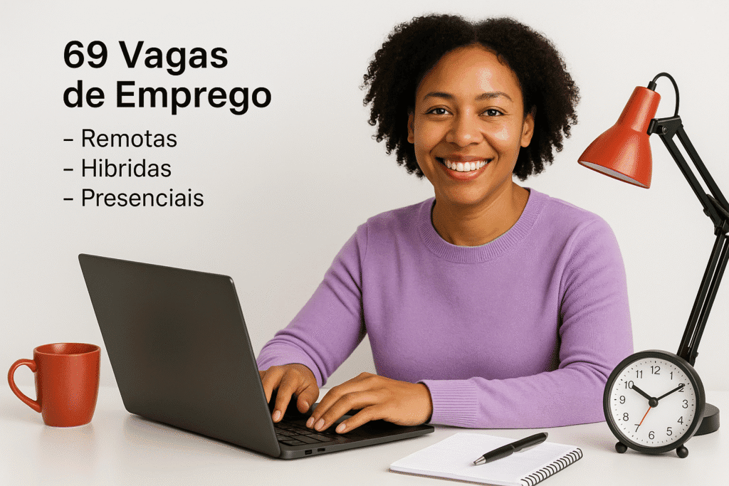 69 Vagas de Emprego: Remotas, Híbridas e Presenciais