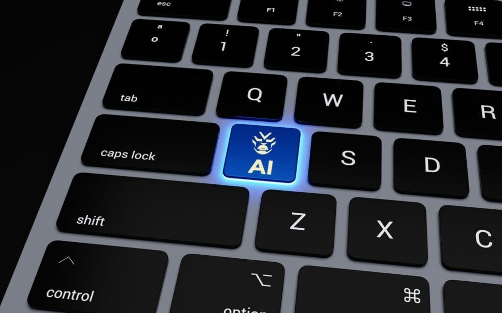 37 milhões de brasileiros podem ser impactados pela IA no trabalho a computer keyboard with a blue light on it